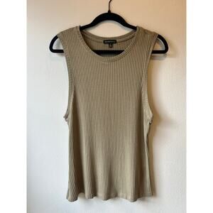 Beyond Yoga Ribbed Tank Top 1X Taupe Sleeveless